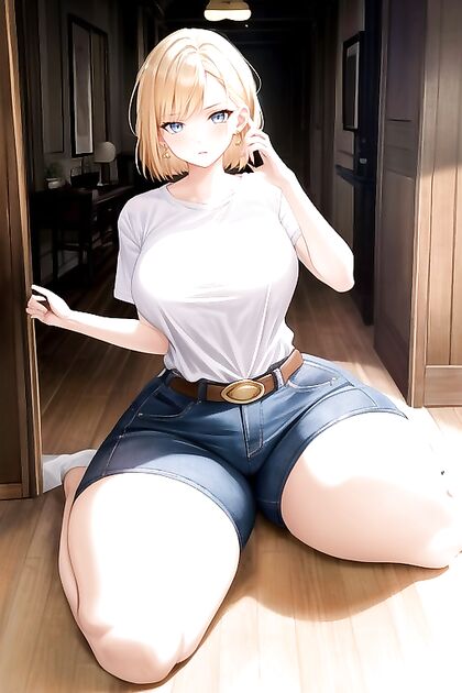 Android 18 from Dragon Ball Z Spreads Her Ass in Furious Hentai Picture