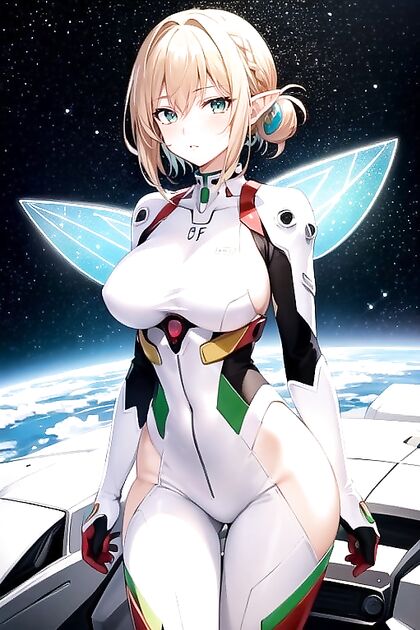 Red-Haired Space Babe with White Braids Teased into Ecstatic Hentai Pleasure