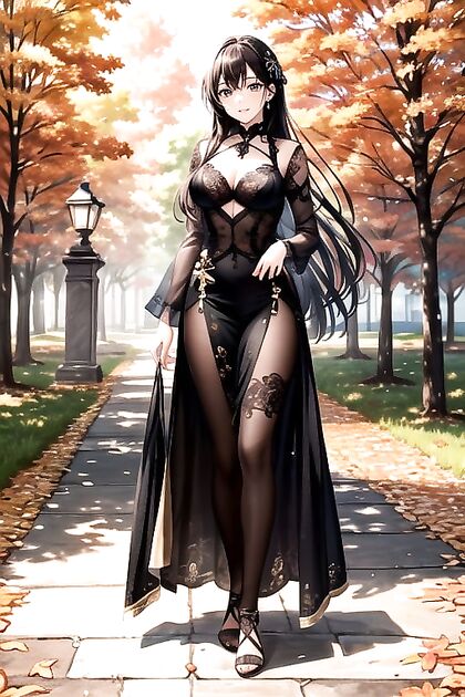 Autumn Smiles and Poses Nude in Seductive hentai Images