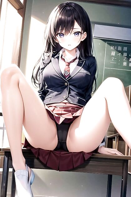 18-Year-Old Lifts Her White Panties inSTEAMY Hentai Picture