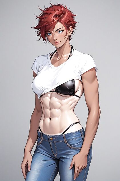 Highly Detailed Hentai AI Porn with a Casual Model Seduction Image