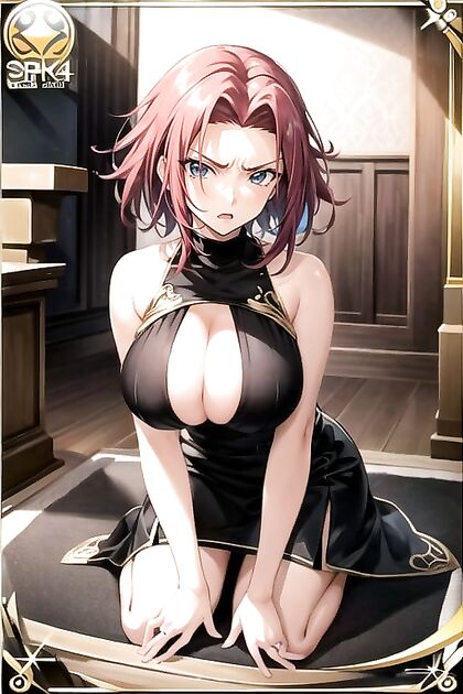 Angry Hentai Picture with Medium Ass and Large Breasts