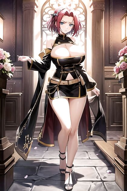 Kallen Stadtfeld's Large Breasts and Slim Body in Seductive Code Geass Hentai Images