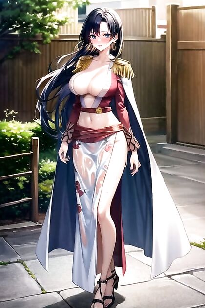Boa Hancock from One Piece Shimmers in Sweaty Full-Body Hentai Ecstasy