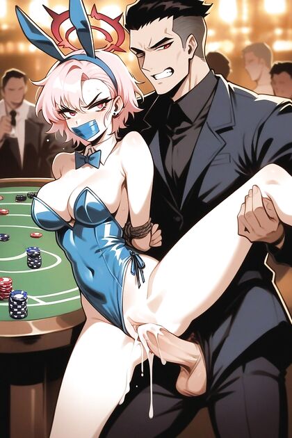 Neru in Sexy Bunny Outfit at the Casino for Thrilling Skinny Hentai Picture