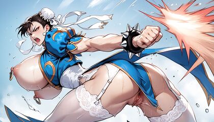 Nipple Piercings and  Punching Picture in Wild Hentai Images