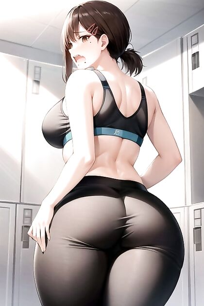 Shocked by Her Yoga Pants – A naughty bottom-up hentai adventure
