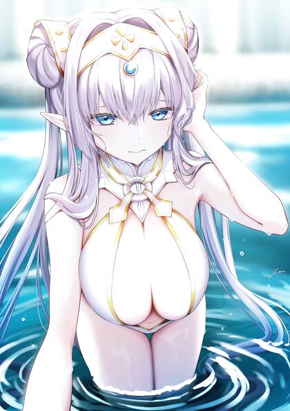 Purple-Headed Pornstar Rises from Water Like Royalty - HENTAI XXX Pic!