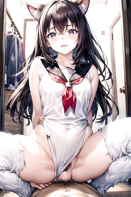 Arms Bound Behind Her Back in the Changing Room for steamy 18+ Hentai Picture