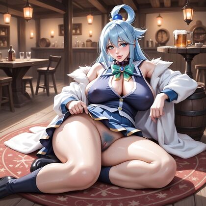 Natural Breasts Get Oily and Bottomless in Steamy Hentai Picture