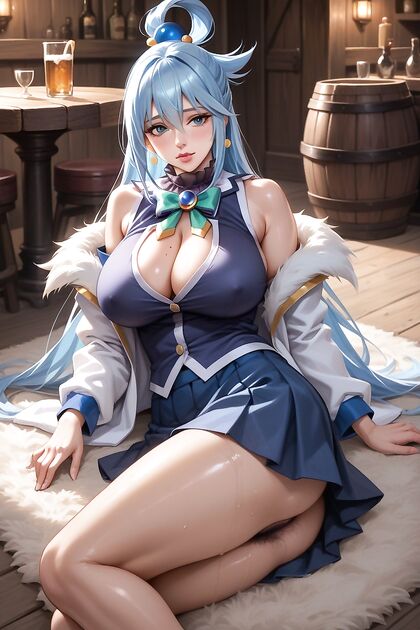 Bushy Pubes and A Seductive Mole Enhance Her Naughty Attempts to Hide Her Ass in Hentai Picture