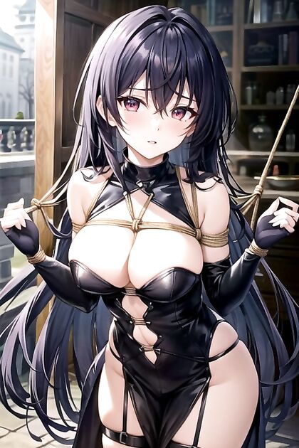 Golden Darkness from To Love-Ru Bound in Shibari for  Hentai Pleasure