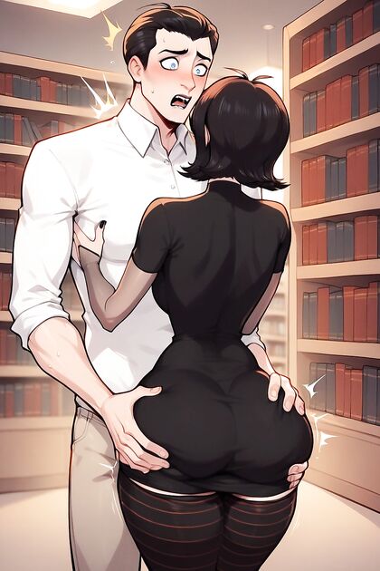 Big-Assed Babe in Striped Thigh-Highs Nails It in Steamy Hentai Picture