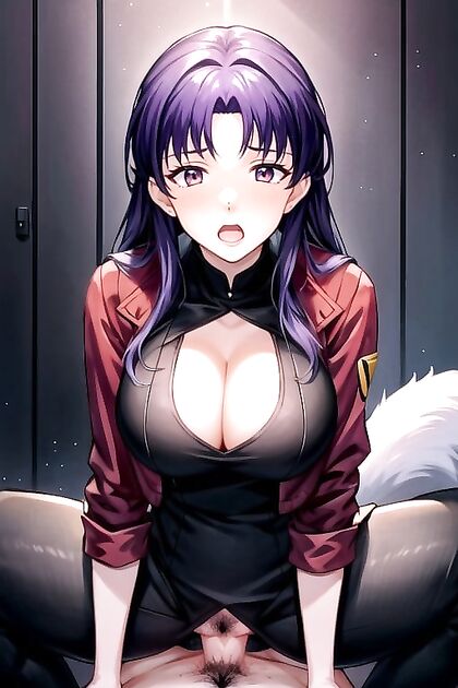 Misato from Evangelion Rides to Ecstasy in Wild CowGirl 18+ Fantasies