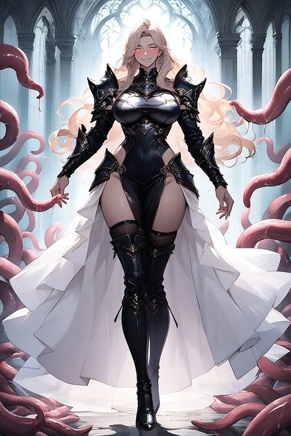 Fantasy World Adventure – Bare-Thighsed Heroine in Full Body Hentai Picture