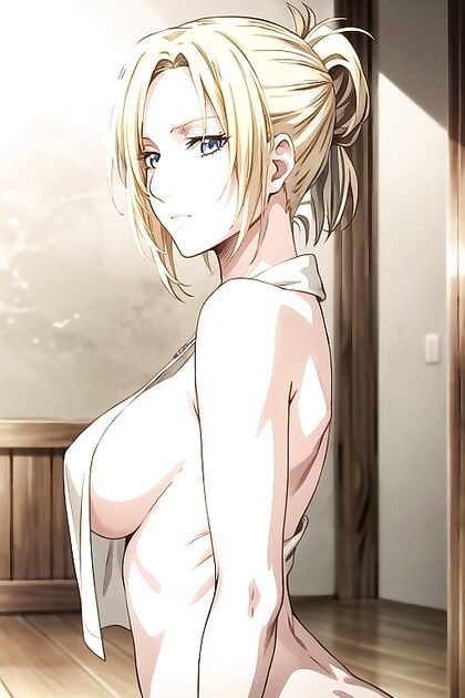 Annie Leonhart Wears Elbow Bra in Attack on Titan Hentai Adventures