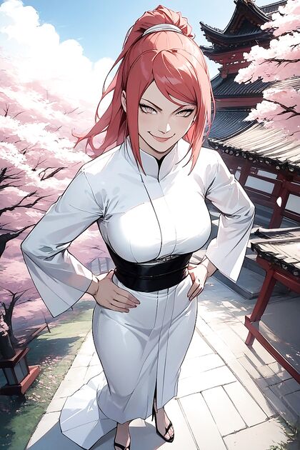 Sakura Haruno Flaunts Her Curves in a White Fitted Dress for Hentai Pleasure