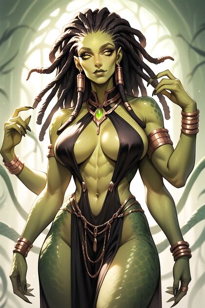 Alien Woman Wrapped in Living Clothes for  Hentai Pleasure