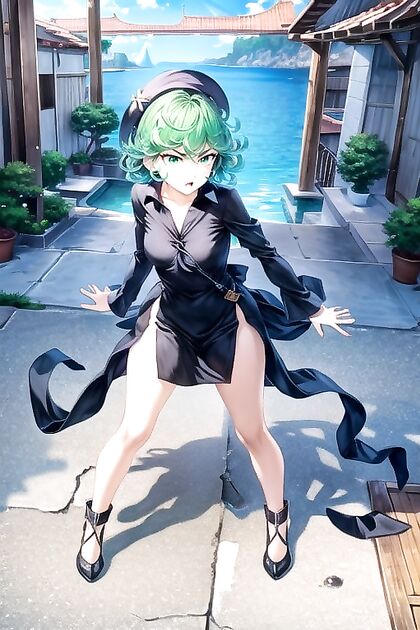 Tatsumaki from One Punch Man Enjoying Intimate Pubic Hairstyles in Detailed Hentai Images