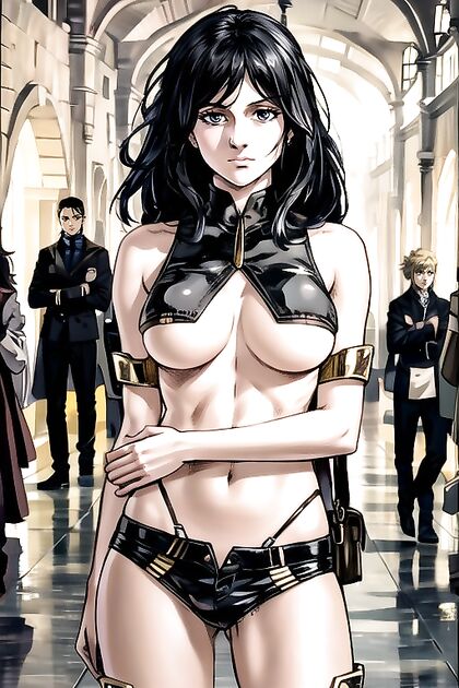 Pieck from Attack on Titan Shows Off Elbow Bra and Underboob in Steamy Hentai Image