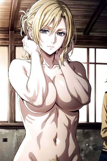 Annie Leonhart from Attack on Titan Seduces in Elbow Bra and Underboob Hentai Images