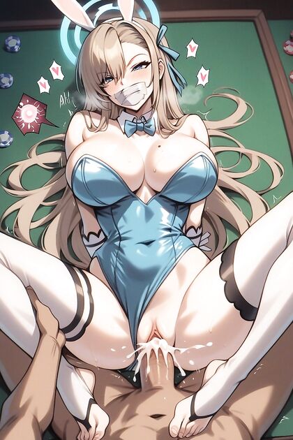 Asuna Gets Fucked Hard in Plain View of the Casino Floor in Prone Position Hentai Picture