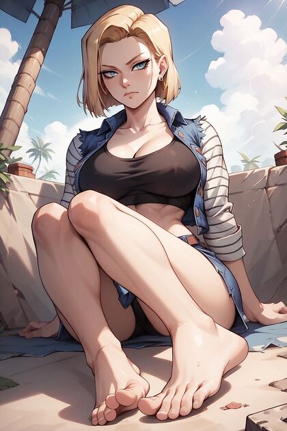 Android C- Shows Off Her Sensual Feet in Steaming Hentai Picture
