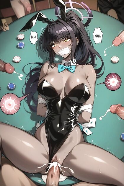 Rough Sex with Long Black Hair in Sweat-Drenched Hentai Images