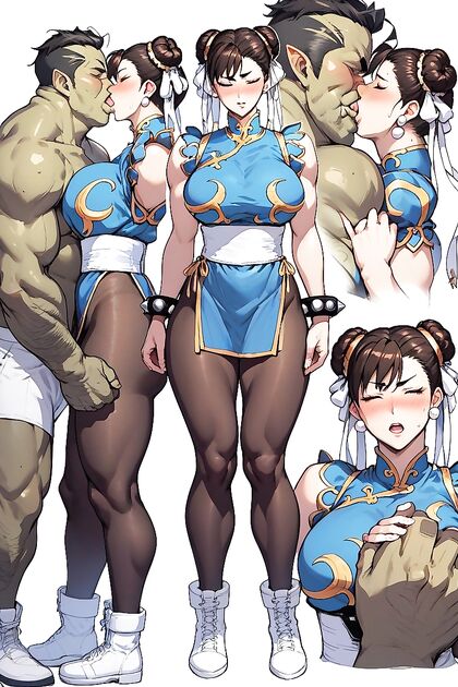 Ugly Orc Pounded by Japanese Beauty in Seductive White Boxing Boots Hentai