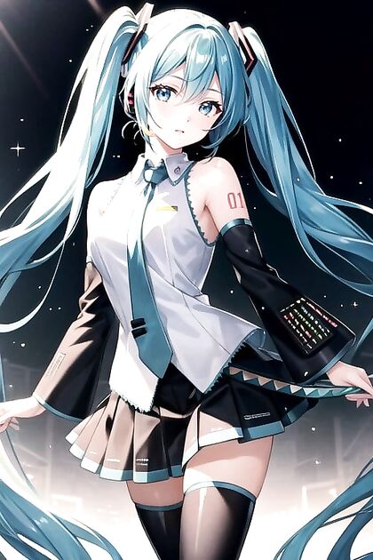 Hatsune Miku Seduces in Steamy Hentai AI Picture