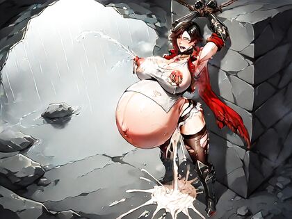 Restrained in a Sleeveless T-Shirt for  Doggystyle Hentai Picture