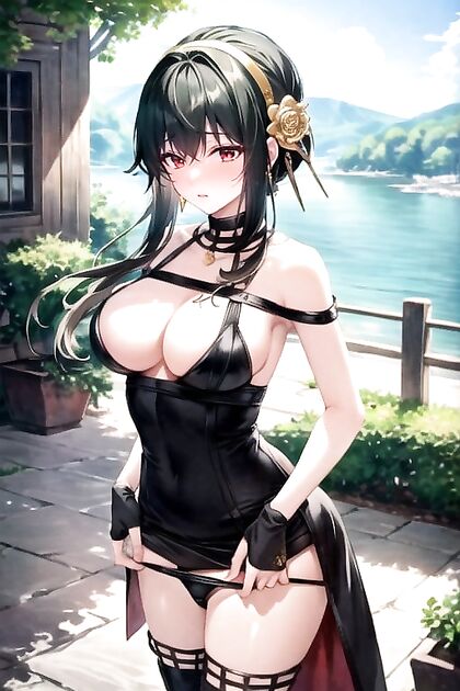 Yor Forger from Spy x Family Blushes in Bikini during Embarrassing Hentai Moments