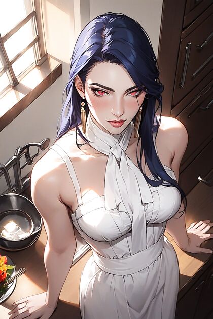 Mind-Melting orgasms with Red-Eyed Beauty in Top-Down Hentai Picture