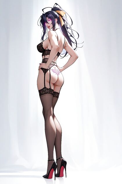 Big-Assed Babe in Stockings and Huge Boobs Takes On HOT Hentai Picture