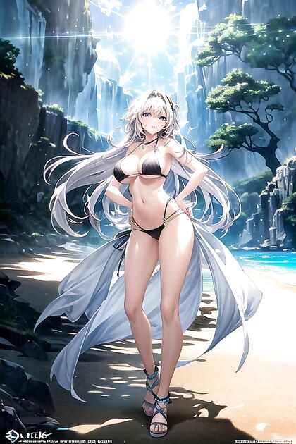 Beachside Bust Shots Under Soft Light in Seductive Hentai Images