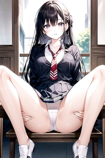 Petite Busty Girl 18+ Spreads Her Legs Wide for Seductive Hentai Picture