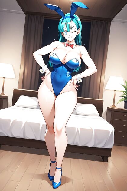 Blue-Eyed Beauty Stands Tall for  Hentai Pleasure