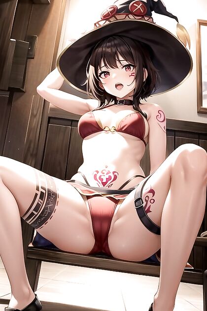 Sitting Down with Legs Spread – Navel Revealed for  Hentai Orgasms