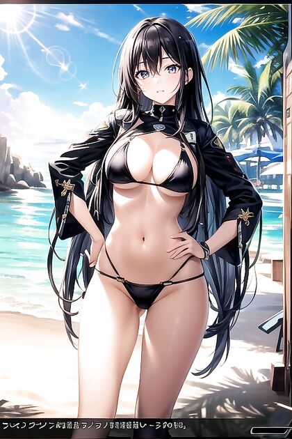 Ultra-Detailed Beach Busty Shots in Seductive Hentai Picture