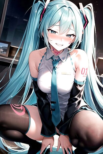 Blushing With mischief, She Slowly Undresses in a Seductive Tattoo Hentai Image
