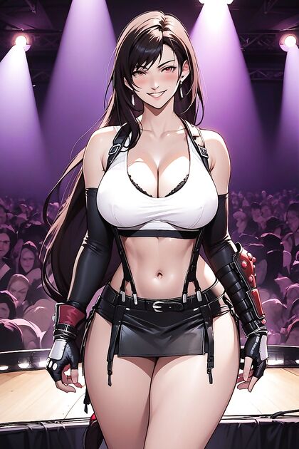 Big-Assed Beauty Stares at You for  Cleavage-Filled Hentai Pleasure