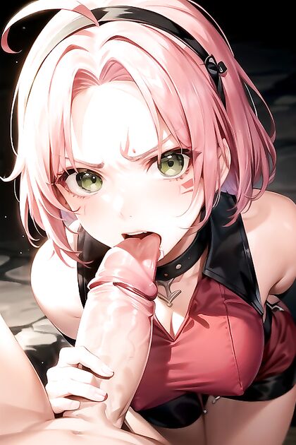 Sakura from Naruto Shows Off Her Medium Ass in Pink-Haired Hentai Fun