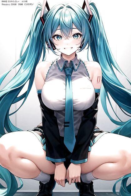 Hatsune Miku Grins Seductively in Busty Hentai Picture