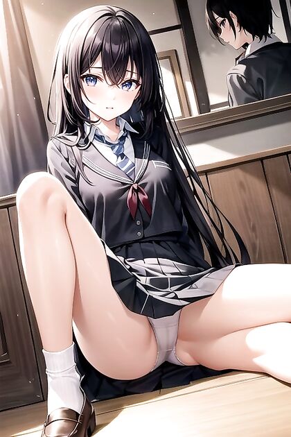 Small Ass hentai Upskirts Caught From the Front for Steamy AI Picture