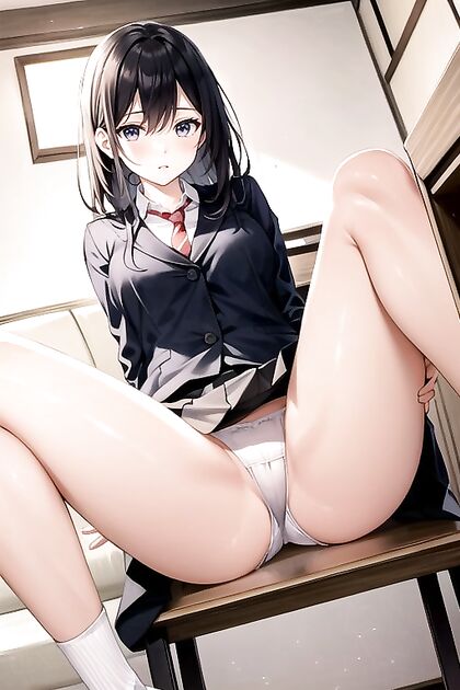 Sitting Down with Legs Spread – Front View Hentai Pleasure