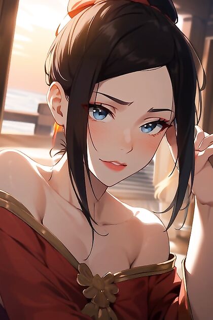 Azula from Avatar Wears Seductive Tunic for Steamy Off-Shoulder Hentai Picture