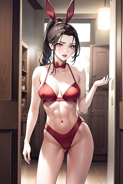 Soft Pastel hentai Art of Standing Beauty with Mesmerizing Brown Eyes