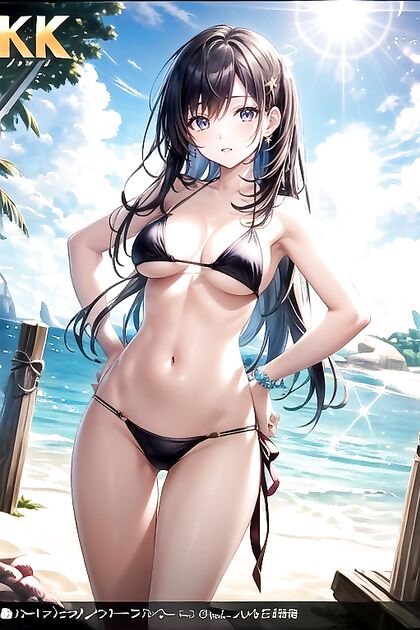 Bikini Slingshot Picture withSoft Light and Busty Shots in hentai AI Porn