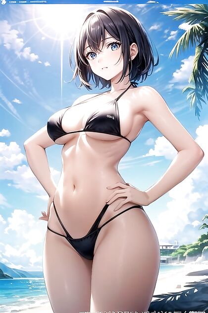 Ultra-Detailed Beach Image with Soft Light for Sensual hentai Pleasure