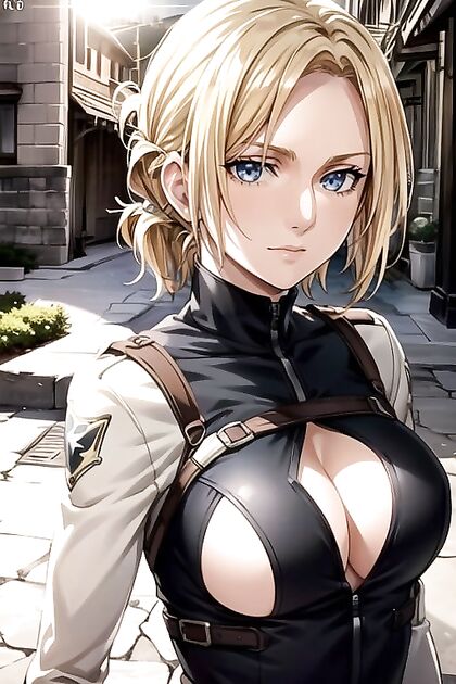 Annie Leonhardt Shows Off Her Sideboobs in Ultra-Detailed Hentai Images